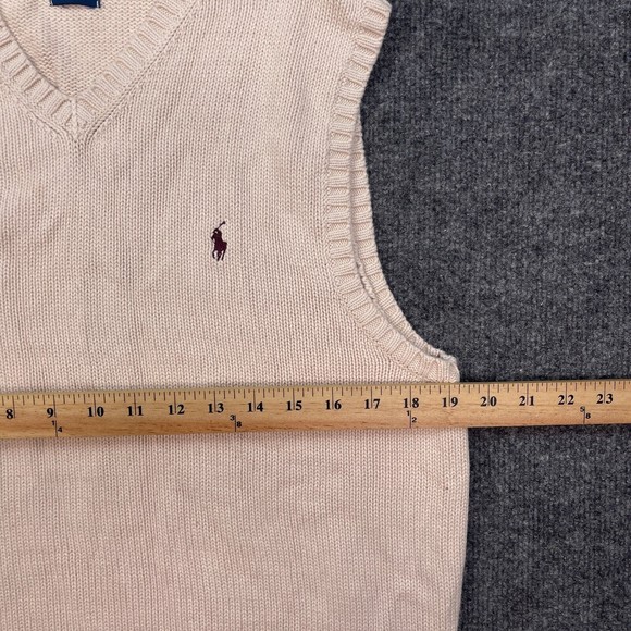 Ralph Lauren Cream V-Neck Sweater Vest - Picture 9 of 15